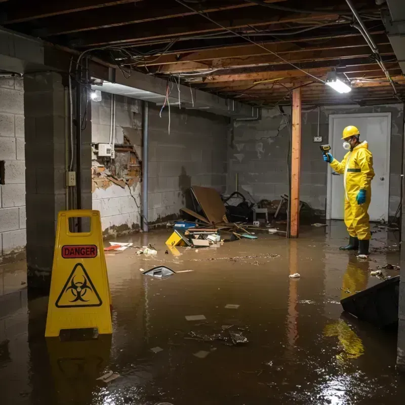 Flooded Basement Electrical Hazard in South Waverly, PA Property